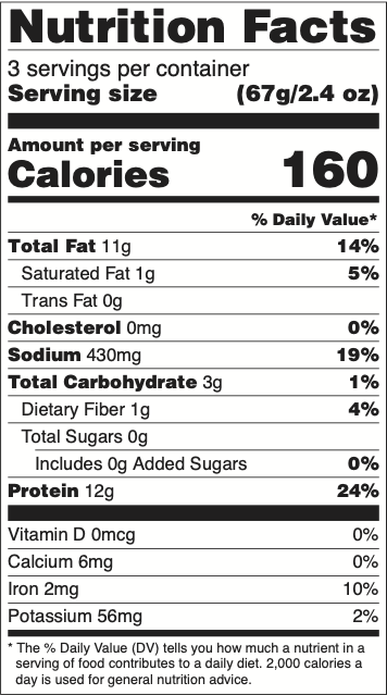 nutritional details